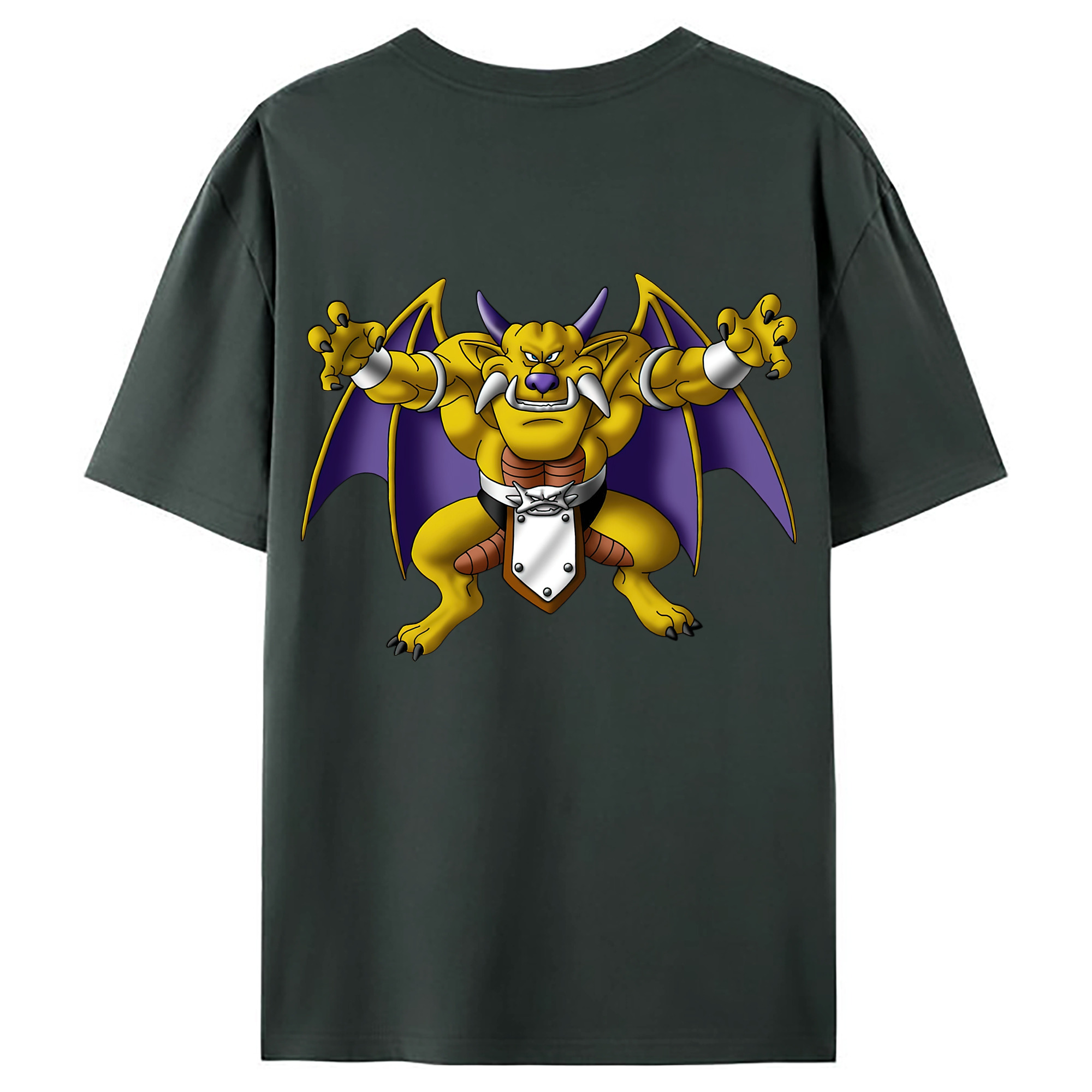 （画像用） ドラゴンクエスト Doragon Kuesuto Dragon Quest 綿100％ メンズ半袖Tシャツ（バックプリント） 通気性